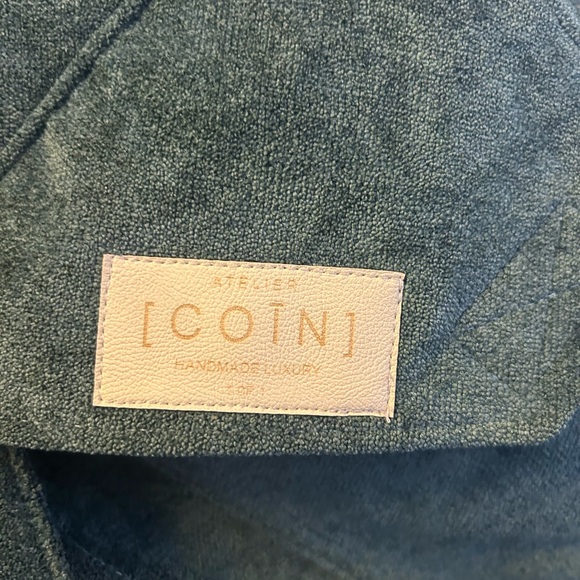 ATELIER COIN Designer Couture One of A Kind Top Sporty Terry Cotton Green Sz S - Picture 5 of 7